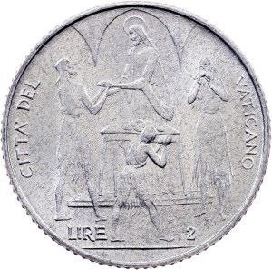 Vatican City, 2 Lire 1968, Rome
