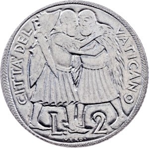 Vatican City, 2 Lire 1975, Rome