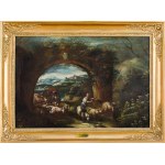 Philipp Peter Ross przypisywany (1657 Sankt Goar - 1706 Rzym), Scena pasterska