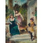 Adolphe Monticelli (1824 Marsylia-1886 tamże), Scena na tarasie
