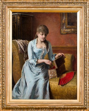 Alfred Stevens (1823 Bruksela-1906 Paryż), Kobieta we wnętrzu