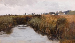 Eduard Schleich młodszy (1853 Monachium - 1893 Bad Tolz), Pejzaż z trzciną