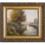 Józef Chlebus (1893 Rudze-1945 Melk), Herbstlandschaft mit Fluss