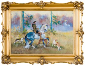 Jerzy Kossak (1886 Kraków - 1955 tamże), Święty Eustachy, 1946