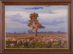 Iwan Trusz (1869 Wysocko - 1940 Lwów), Pejzaż z drzewem