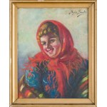 Sylweriusz Saski (1864 Nottingham - 1954 Kraków), Portret kobiety w chuście