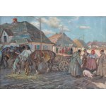 Roman Antoni Breitenwald (1911 Piotrków Trybunalski - 1985 Miechów), Przed karczmą, 1954