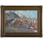 Roman Antoni Breitenwald (1911 Piotrków Trybunalski - 1985 Miechów), Przed karczmą, 1954