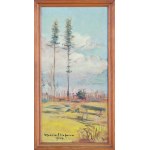Wlastimil Hofman (1881 Praga - 1970 Szklarska Poręba), Pejzaż widziany z okna pracowni, 1964