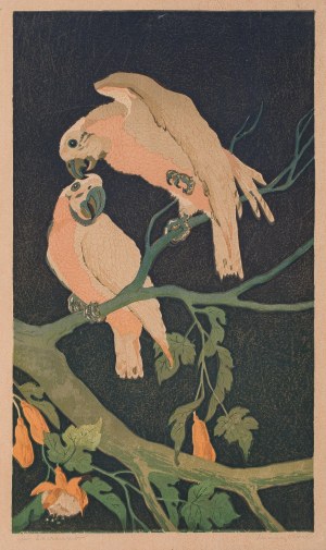 Aleksander Laszenko (1883 Annówka - 1944 Włocławek), Papugi, 1935