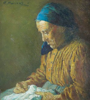 Salomon Meisner (1886 Kalisz - 1942 Łódź), Staruszka z robótką