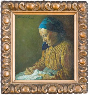 Salomon Meisner (1886 Kalisz - 1942 Łódź), Staruszka z robótką
