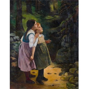 Artysta nieokreślony (XX w.), Dziewczynki w lesie