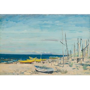 Włodzimierz Zakrzewski (1916 Petersburg - 1992 Warszawa), Port rybacki w Jantarze, 1958