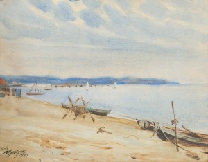 Adam Batycki (1886 Przemyśl-1970 Poznań), Plaża w Sopocie, 1923