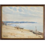 Adam Batycki (1886 Przemyśl-1970 Poznań), Plage de Sopot, 1923