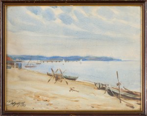 Adam Batycki (1886 Przemyśl-1970 Poznań), Plaża w Sopocie, 1923