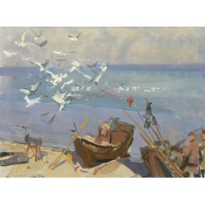 A. Wasiliew (XIX/XX w.), Kutry na brzegu, 1917