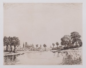 Berthold Hellingrath (1877 Elbląg - 1954 Hannover), Panorama Gdańska od strony Motławy