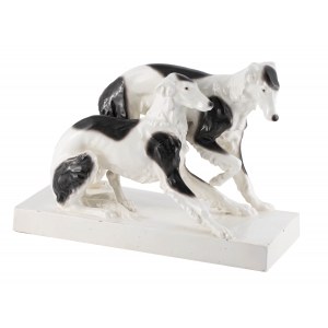Figura pary chartów, proj. Wilhelm Bormann (Beaume), Goldscheider, l. 1912-1920