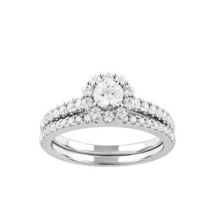 WHITE GOLD RING WITH LAB GROWN DIAMONDS - 423 LG