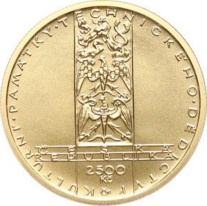 Česká republika 1993-. - 2500 Kč 2009 (Větrný mlýn v Ruprechtově), etue, certifikát.