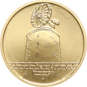 Česká republika 1993-. - 2500 Kč 2009 (Větrný mlýn v Ruprechtově), etue, certifikát.