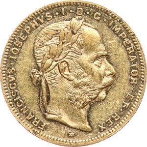 Rakousko-Uhersko, František Josef I. 1848-1916. - 8 zlatník 1874, tmavé skvrnky.