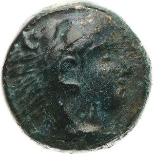 Makedonie, Alexandr III. Veliký 336-323 př. Kr. - Bronz, 17‑18   mm, hlava Herakla se lví kůži / nápis mezi kyjem a lukem, Sear‑6739