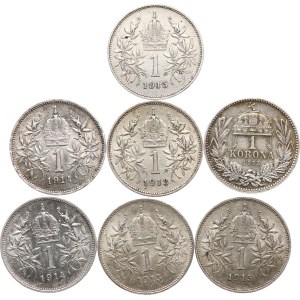 1 K 1913, 14 (2x), 15 (3x), 15 KB, celkem 7 ks.