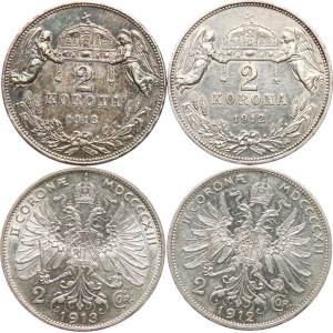 2 K 1912, 1912 KB, 1913, 1913 KB, 4 ks.