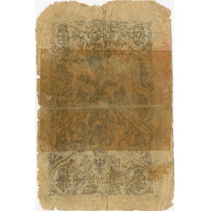 1 gulden 7.7.1866, p. MF 5, falso disegnato a mano, parzialmente incollato al verso.