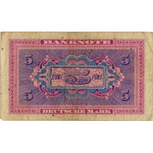Německo, SRN. - 5 DM, série 1948, P‑4a, Ros.236a.