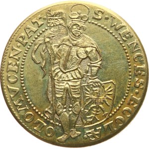 Kamenický F. Milán. - 65. narozeniny 2013. - Tři erby / stojící Sv. Václav s praporcem a štítem. - Ms, 30,5 mm, 11,88 g, F‑D93/1e, raženo 44 ks.