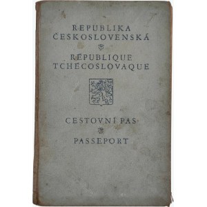 Československo. - Cestovní pas vydaný 27. 6. 1927, 2x prodloužený, kolky. Státní tiskárna v Praze, 2958‑26.