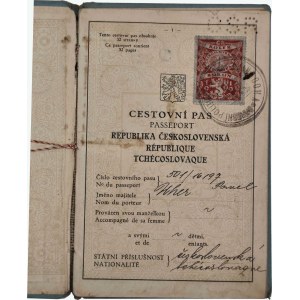 Cecoslovacchia - Passaporto rilasciato il 13 giugno 1928, 1x esteso, timbri. Tipografia di Stato di Praga, 1175-27.