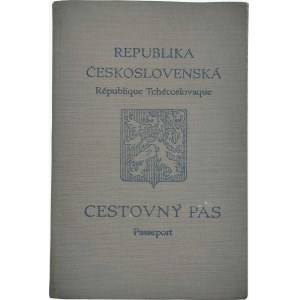 Cecoslovacchia - Passaporto rilasciato il 10 febbraio 1938 a Bratislava, II. 34901 + Registro di assegnazione della valuta.