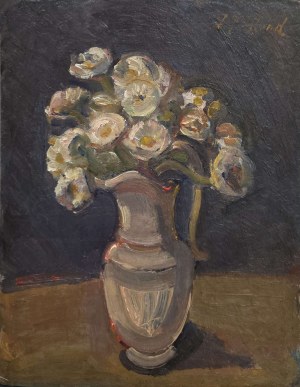 Maurice Blond / Maurycy Blumenkranc (1899 Łódź - 1974 Clamart), Anemony w białym wazonie