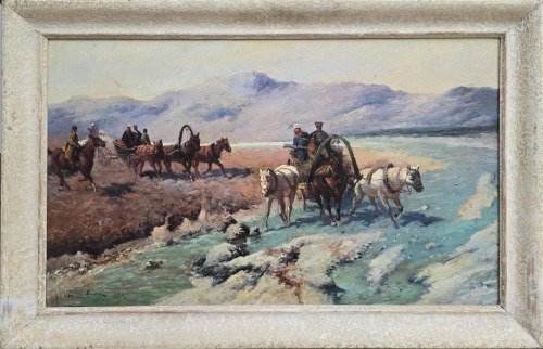 Franz Aleksejewicz Roubaud (według), Car Aleksander III podróżujący przez Kaukaz, 1891/1911
