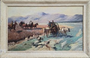 Franz Aleksejewicz Roubaud (według), Car Aleksander III podróżujący przez Kaukaz, 1891/1911
