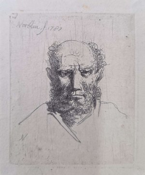 Jan Piotr Norblin (1745 Misy-sur-Yonne - 1830 Paryż), Głowa starszego mężczyzny, 1787