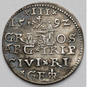 Zygmunt III Waza, Trojak Ryga 1592