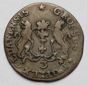 August III Sas, Trojak Gdansk 1758