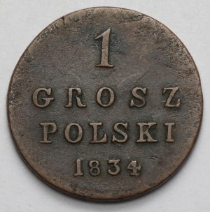 1 grosz polski 1834 KG - rzadki