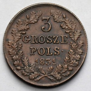 November Uprising, 3 pennies 1831 KG