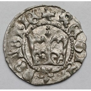 Casimiro IV Jagellone, mezzo penny Cracovia - S rovesciata
