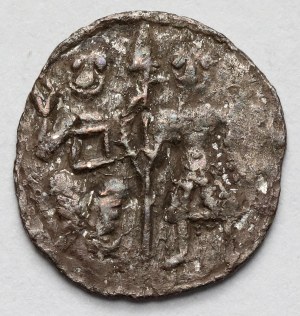 Boleslaw III the Wrymouth, Denarius - knight and St. Adalbert.