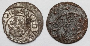 Christina Vasa et Carl Gustav, Riga 1630 et 1658 coquillages - set (2pc)