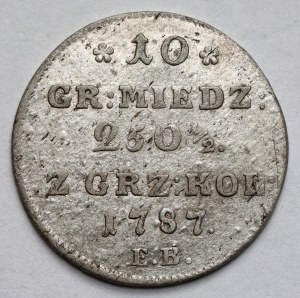 Poniatowski, 10 pennies 1787 EB
