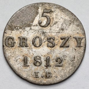 Księstwo Warszawskie, 5 groszy 1812 IB